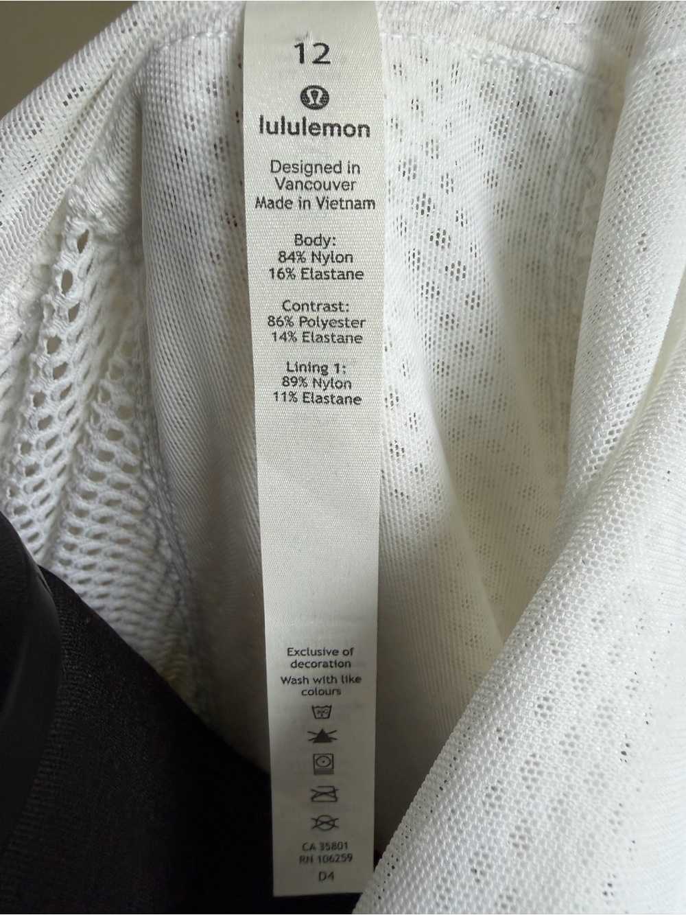 NWOT Lululemon White Mesh Full-Zip Hooded Jacket Relaxed Fit Women’s 12 - Picture 11 of 11